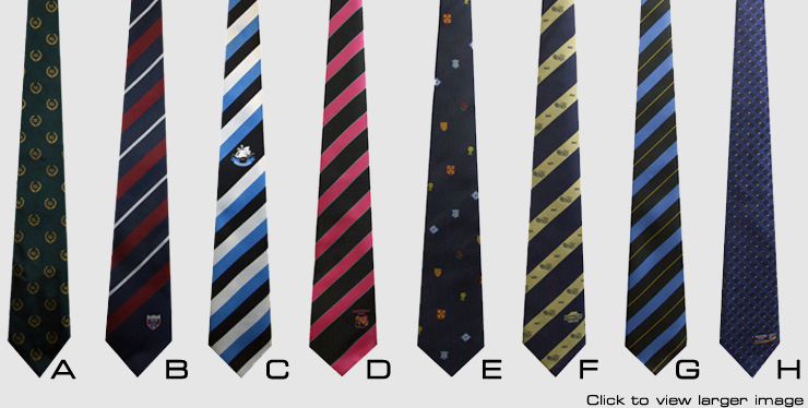 Selection of our Club ties and Company ties